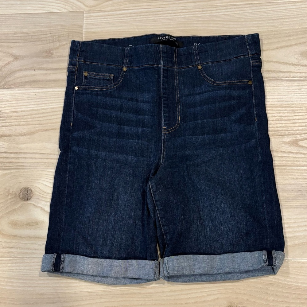 Liverpool Dark Blue Jean Shorts